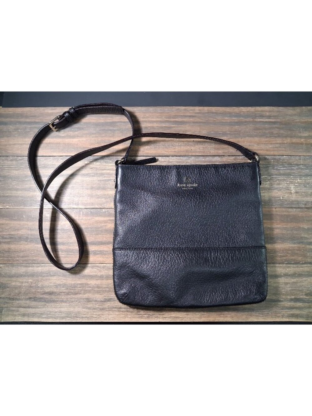 Kate Spade Southport Avenue Cora Crossbody Bag Black Pebbled Leather Purse